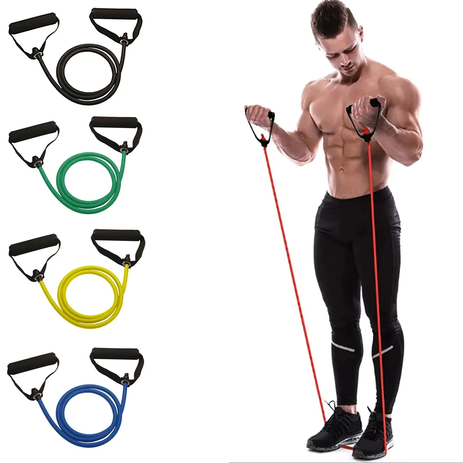 Leben Nova® Resistance Bands mit Griffen – Fitness & Krafttraining Widerstandsbänder für Home Workout – Image 12